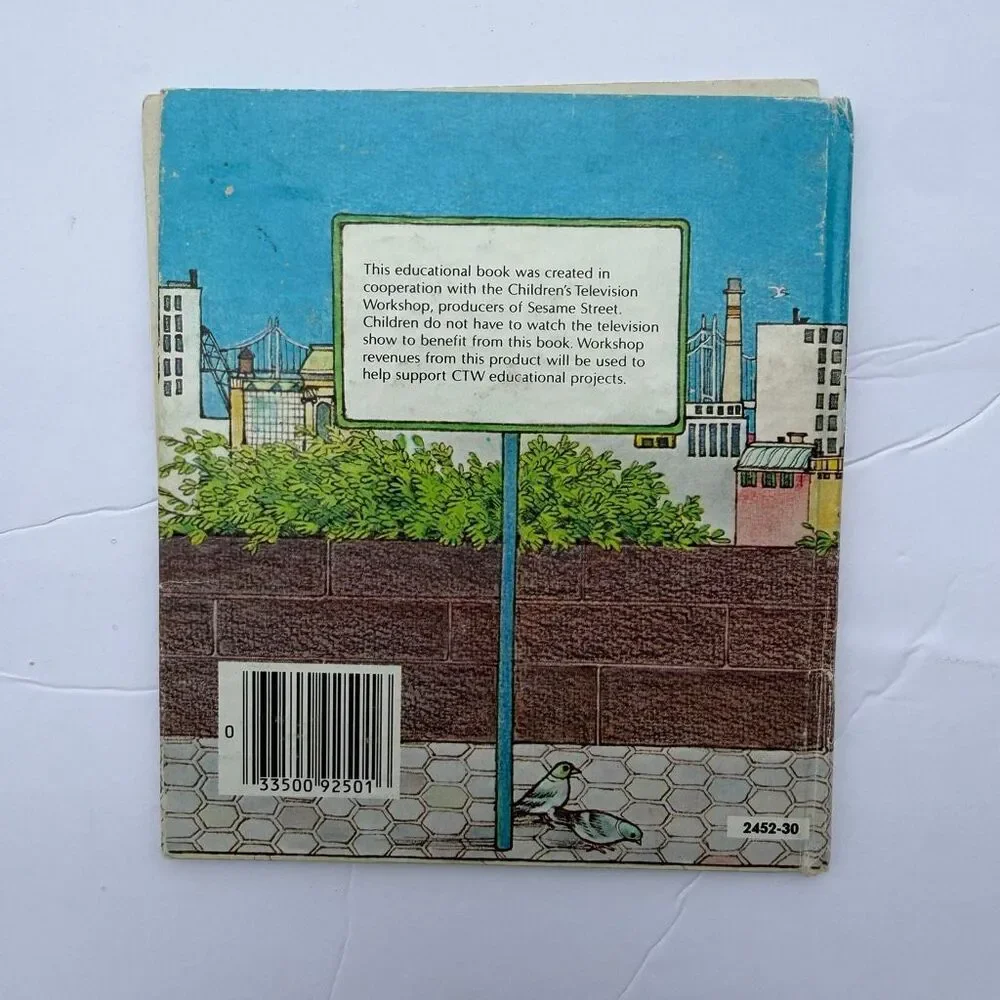 Vintage Sesame Street Little Golden Books Cookie Monster Big Bird Retro Nursery